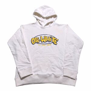 Off-White Kids White Yellow Blue Doodle Graphic Hoodie Kids size Large (14) NWT